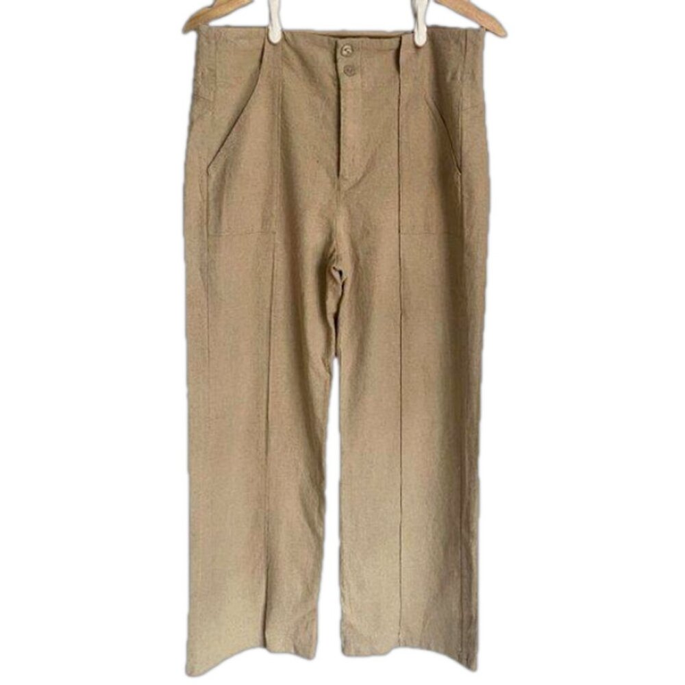 Brenda Beddome Stretch Linen Wide Leg Pant Size 30